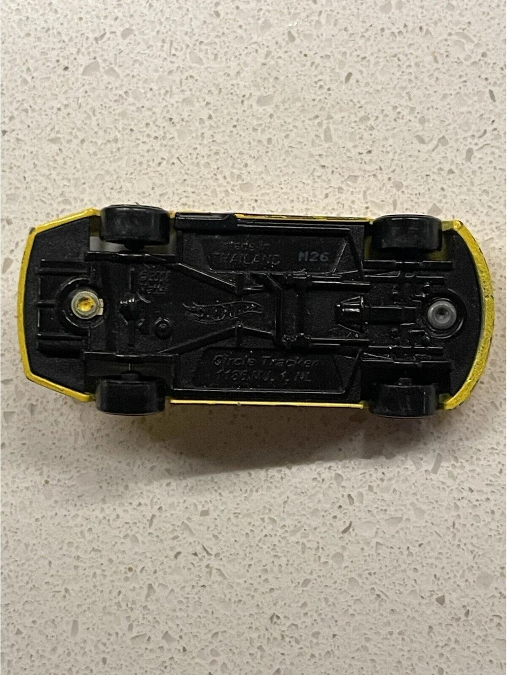 Hot Wheels Circle Tracker Race Car Number 23 Yellow Retro Hotwheels